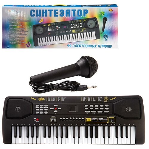 Купить Синтезатор (пианино электронное) ABtoys DoReMio 49 клавиш с адаптером D-00084
По...