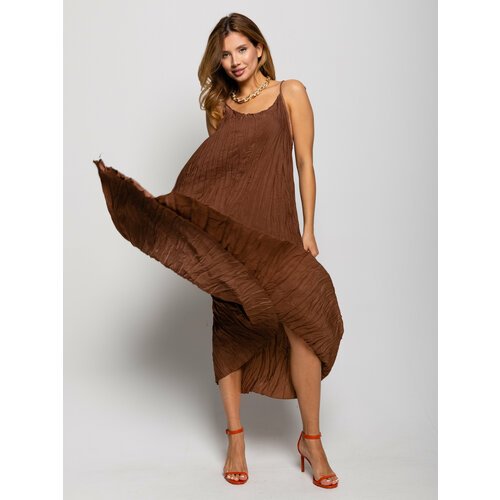 Купить Сарафан размер 42-52, коричневый
Платье шелковистое , женское, летнее , воздушно...
