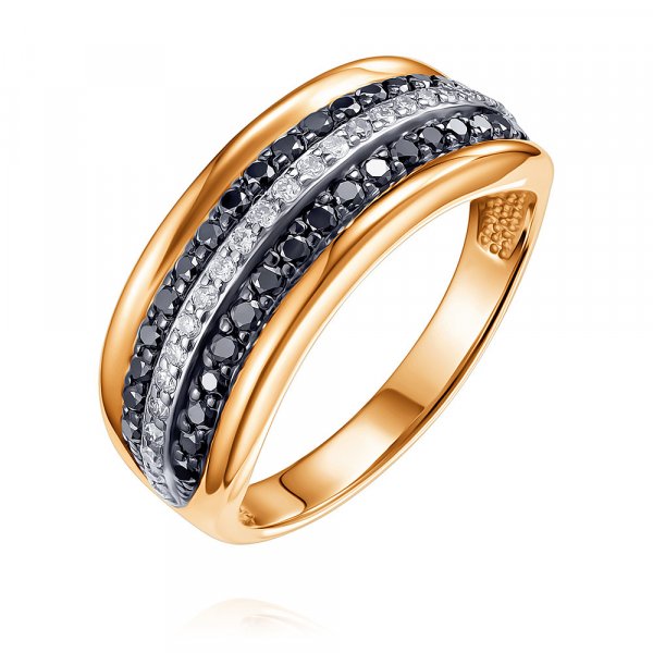 Купить Кольцо
Великолепное кольцо из красного золота, инкрустированное белыми и черными...