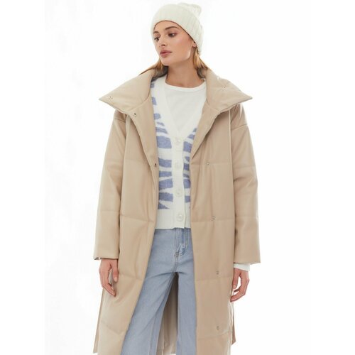 Купить Пальто Zolla, размер L, бежевый
Длинное стёганое женское пальто с поясом на тали...