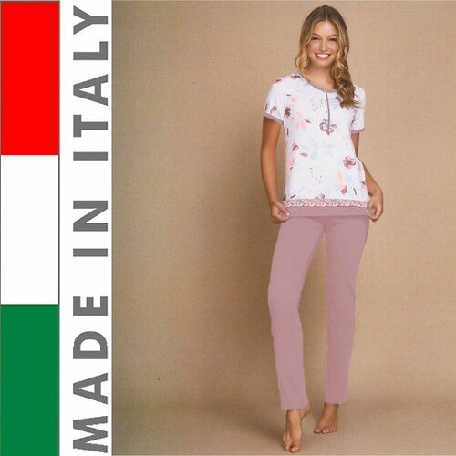 Купить Пижама Vilfram, размер 54, розовый, белый
Уютная пижама бренда Vilfram сшита из...