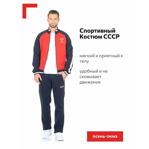 Купить Костюм Addic, размер 48, красный
Зимний утепленный спортивный костюм с изнаночны...