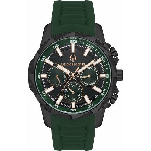 Купить Наручные часы SERGIO TACCHINI, черный, зеленый
Мужские часы. Коллекция Heritech....