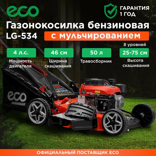 Купить Газонокосилка бензиновая ECO LG-534 (EC3410-1)
Газонокосилка бензиновая ECO LG-5...