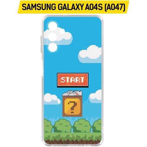 Купить Чехол-накладка Krutoff Clear Case Кроссовки детские 8-Бит для Samsung Galaxy A04...