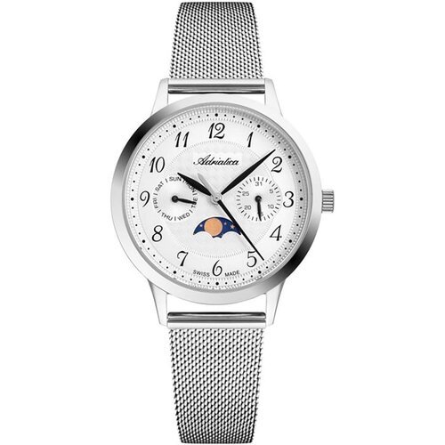 Купить Наручные часы Adriatica Moonphase for her A3174.5123QF, белый, серебряный
Элеган...