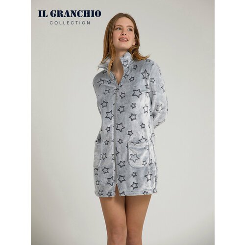 Купить Халат Il Granchio, размер XL, серый
Домашний теплый женский халат короткий италь...