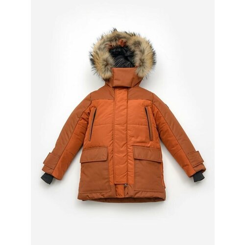 Купить Парка Orso Bianco, размер 158, коричневый, оранжевый
Детская зимняя парка для ма...