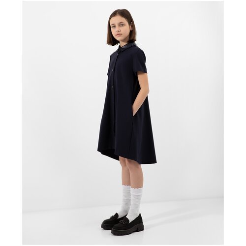 Купить Школьное платье Gulliver, размер 122, синий
Синее текстильное платье рубашечного...