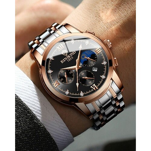 Купить Наручные часы BINBOND, черный, золотой
Мужские наручные часы BINBOND - это стиль...