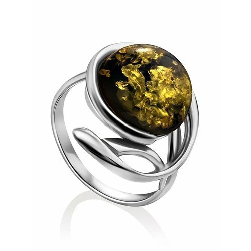 Купить Кольцо, янтарь, безразмерное, зеленый, серебряный
Эффектное кольцо из с натураль...