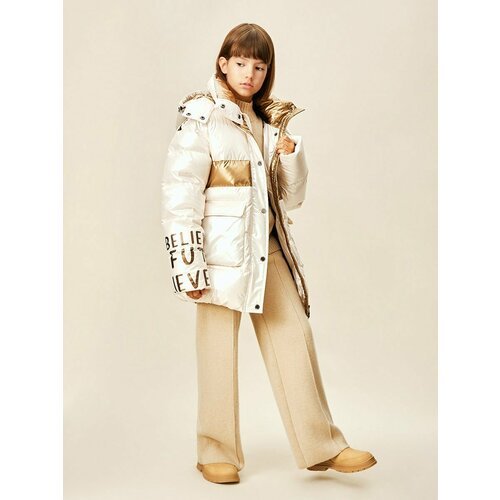 Купить Куртка Noble People, размер 128, белый
Куртка для девочки. Модель выполнена из в...