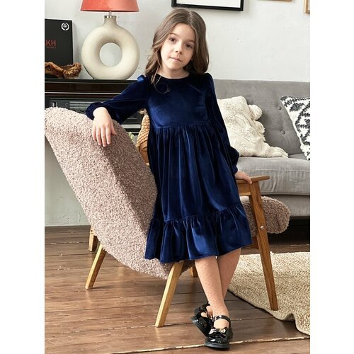 Купить Платье Бушон, размер 128-134, синий
Платье для девочки школьное бушон ST63, цвет...