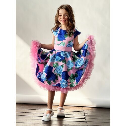 Купить Платье Бушон, размер 128-134, розовый, голубой
Платье для девочки нарядное бушон...