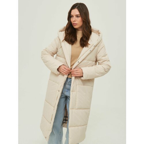 Купить Куртка КАЛЯЕВ, размер 48, бежевый
Стильный зимний пуховик с поперечной стежкой -...