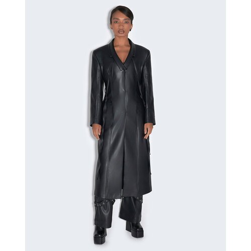 Купить Пальто MARDO._, размер S, черный
Кожаное пальто с подчеркивающими фигуру отстроч...