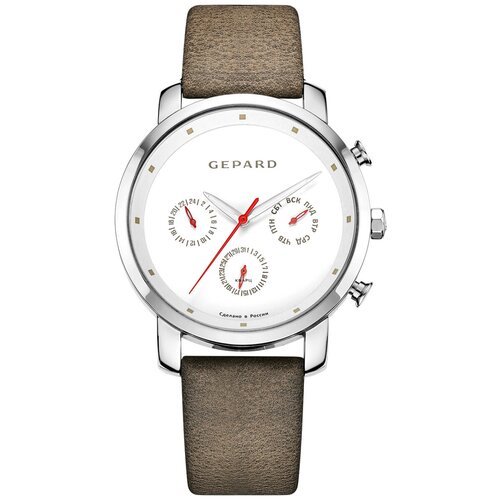 Купить Наручные часы Gepard, коричневый, серебряный
Наручные кварцевые мужские часы с к...