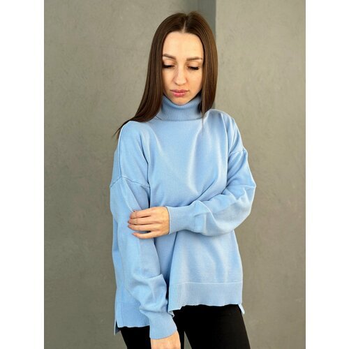 Купить Свитер размер 40/48, голубой
Женский свитер с высоким воротом - идеальный выбор...