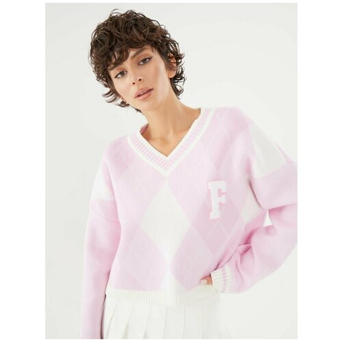 Купить Свитер FEELZ, размер S, розовый
Модный укороченный свитер женский с v образным в...