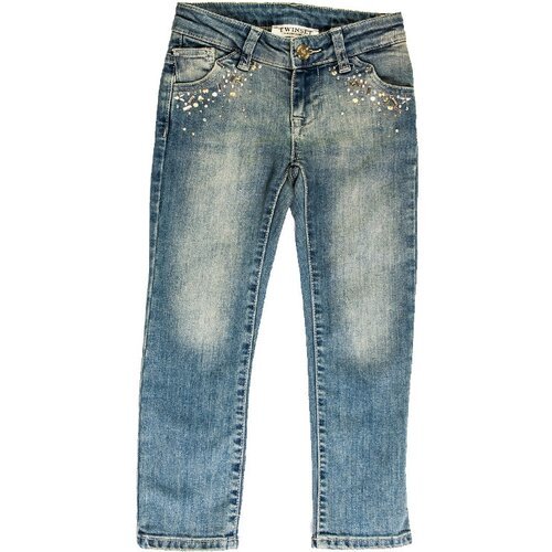Купить Джинсы Twinset Milano, размер 16, синий
Брюки джинсовые бренда TWIN SET светло-с...