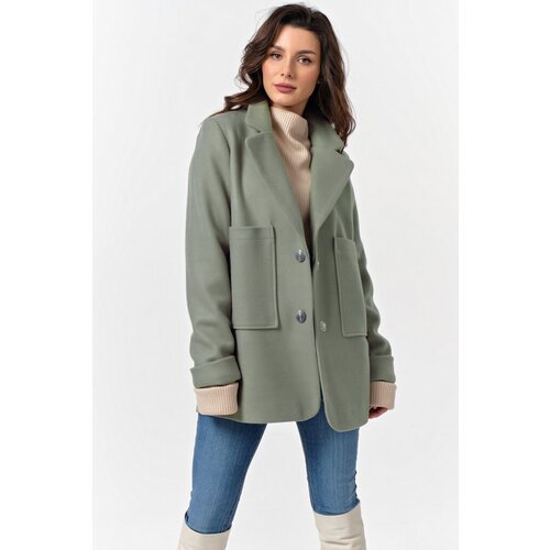 Купить Пальто FLY, размер 42, зеленый
Укороченное пальто прямого силуэта. Отложной воро...