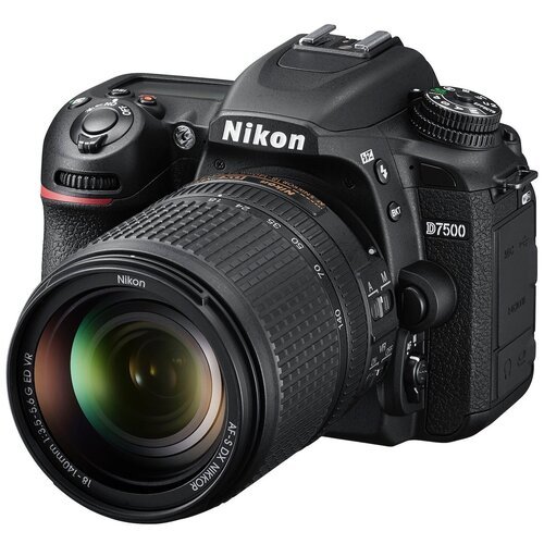 Купить Фотоаппарат Nikon D7500 Kit AF-S DX NIKKOR 18-140mm 1:3.5-5.6 G ED VR, черный
Во...