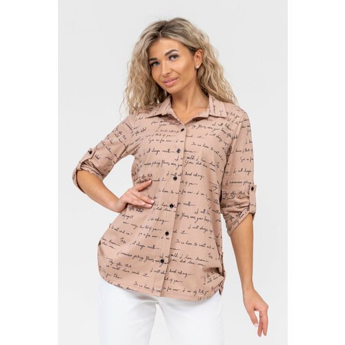 Купить Рубашка Натали, размер 48, бежевый
Женская бежевая рубашка-туника от бренда "Нат...