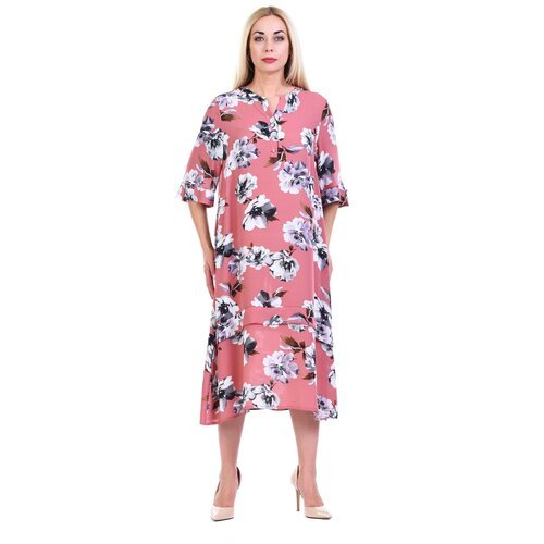 Купить Платье Olsi, размер 56, розовый
Стильное легкое платье длиной до середины голени...