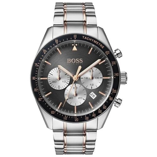 Купить Наручные часы BOSS, серебряный
Мужские стильные часы на стальном браслете с хрон...