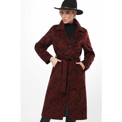 Купить Пальто DStrend, размер 48, бордовый
Изысканное пальто средней длины, украшенное...