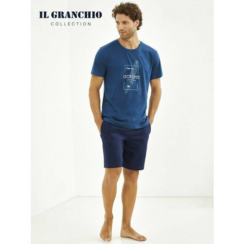 Купить Пижама Il Granchio, размер XL, темно-синий
Красивая мужская пижама с коротким ру...