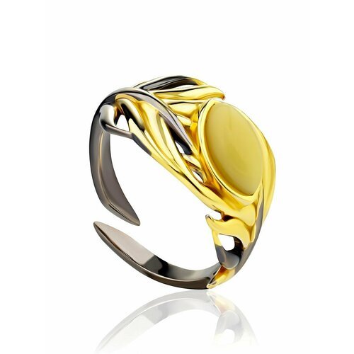 Купить Кольцо, янтарь, безразмерное, золотой, бежевый
Яркое кольцо из с натуральным янт...