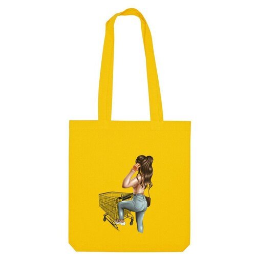Купить Сумка Us Basic, желтый
Название принта: Девушка с тележкой. Автор принта: Torrik...