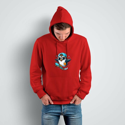 Купить Худи Us Basic, размер XL, красный
Название принта: Крутой пингвин в кепке и солн...
