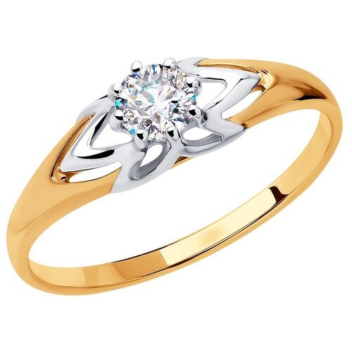 Купить Кольцо Diamant, красное золото, 375 проба, фианит, размер 17.5
Кольцо из золота...