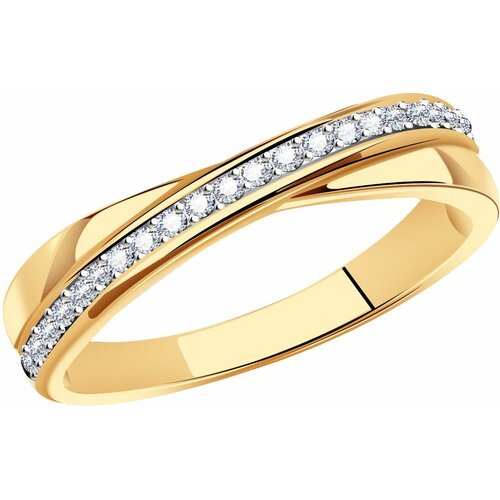 Купить Кольцо Diamant online, красное золото, 585 проба, фианит, размер 18.5
<p>В нашем...