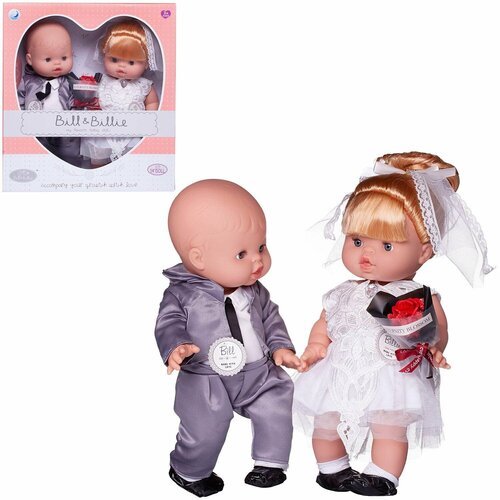 Купить Пупс-кукла Baby Ardana, 32см, 2шт Жених в сером костюме и невеста в белом платье...