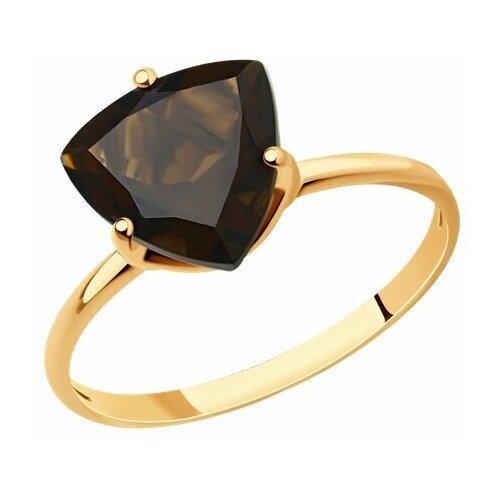 Купить Кольцо Diamant online, золото, 585 проба, раухтопаз, размер 17.5
<p>В нашем инте...