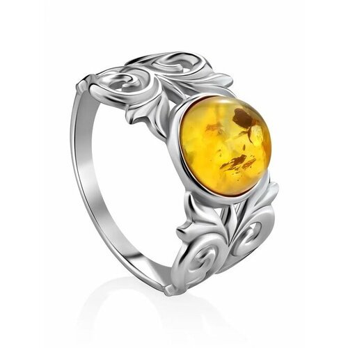Купить Кольцо, янтарь, безразмерное, желтый, серебряный
Изящное ажурное кольцо из и нат...