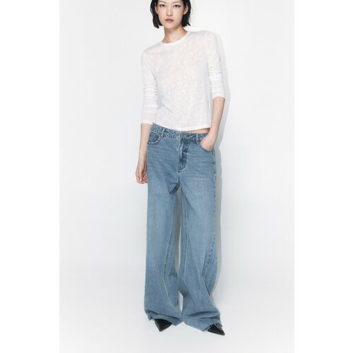 Купить Джинсы широкие Befree, размер S/170, синий деним
- Широкие женские джинсы из пло...