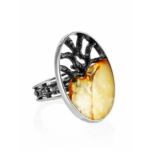 Купить Кольцо, янтарь, безразмерное, мультиколор
Овальное кольцо из , украшенное натура...