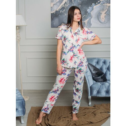 Купить Пижама Cool Look, размер 54, бежевый
Перед вами классическая женская пижама со ш...