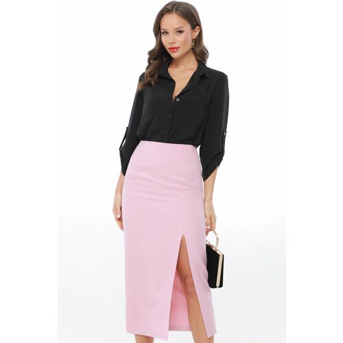 Купить Юбка DStrend, размер 48, розовый
Эффектная юбка миди с разрезом — стильная и соб...