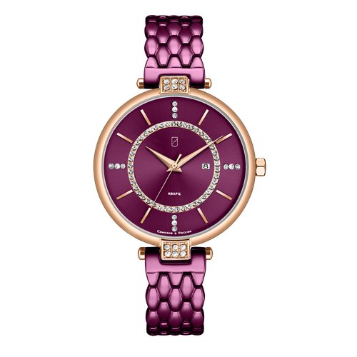 Купить Наручные часы УЧЗ 1344B24B6, фиолетовый, золотой
Наручные кварцевые женские часы...
