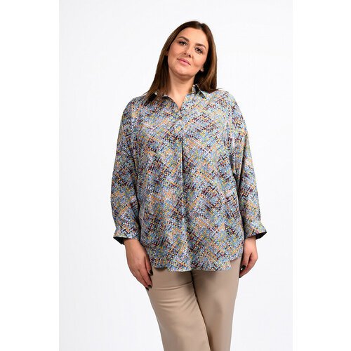 Купить Блуза SVESTA, размер 62, голубой
Стильная блуза выполнена из тонкой штапельной т...