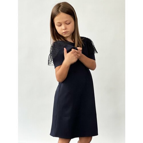 Купить Платье Бушон, размер 122-128, синий, белый
Платье для девочки нарядное бушон ST5...