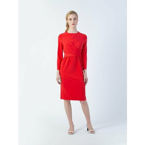 Купить Платье LeaVinci, размер M, красный
Элегантное платье-миди ярко алого цвета.<ul><...