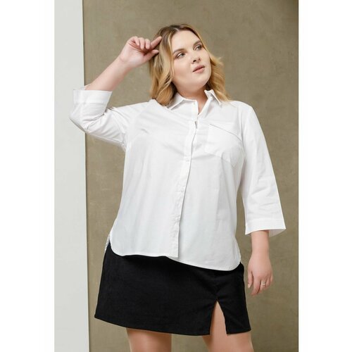 Купить Блуза FEERIA, размер 54, белый
Блузка рубашка офисная белая больших размеров – и...