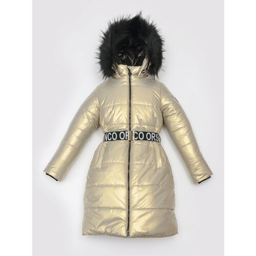 Купить Парка Orso Bianco, размер 122, золотой, черный
Зимнее пальто для девочки выполне...