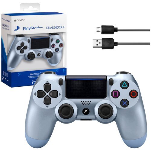 Купить Джойстик для PS4 беспроводной A стальной синий (logo)
Беспроводной джойстик для...